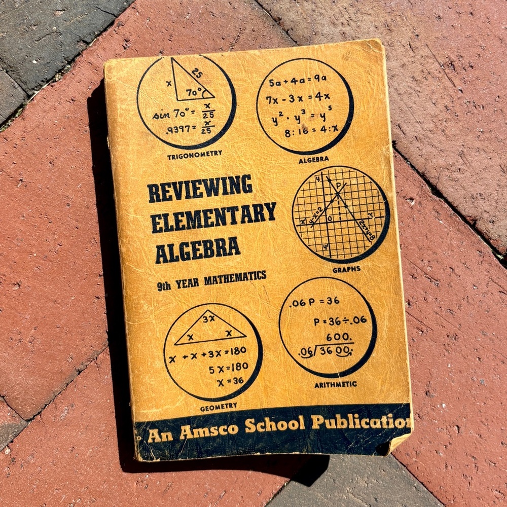 1949 Reviewing Elementary Algebra 9th Year Mathematics Math Geek Equation